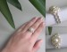 Wedding Pearl Cream Ring 